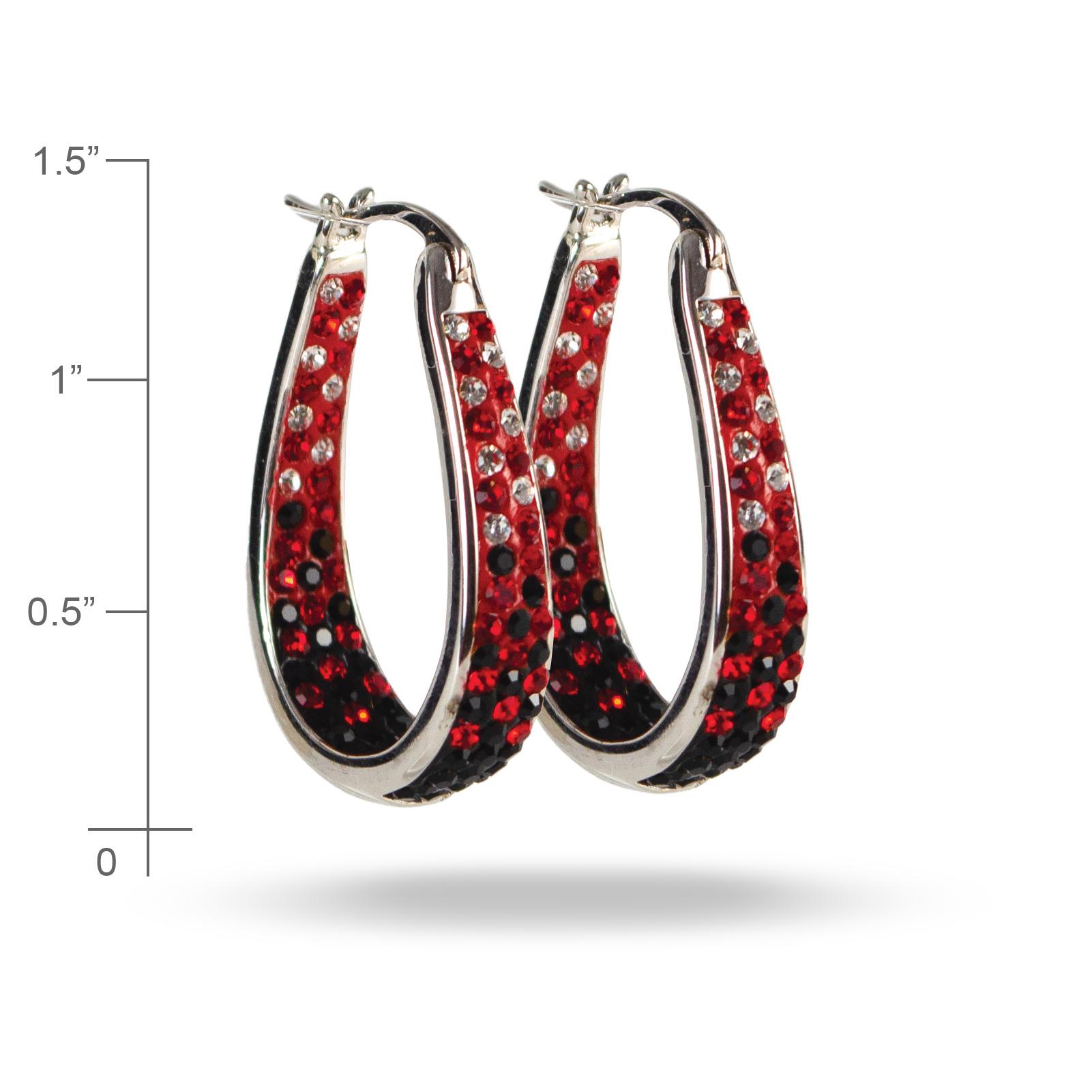 Crystal drop clearance hoop earrings